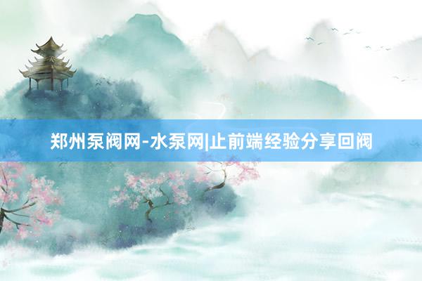 郑州泵阀网-水泵网|止前端经验分享回阀
