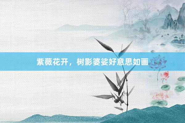 紫薇花开,树影婆娑好意思如画